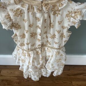 Janie and Jack Cream and Gold Dress